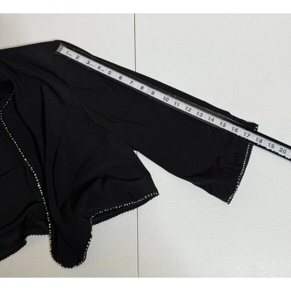 R&M Richards 22W Black Beaded 2-Piece Dress & Jacket • Plus Size Formal - Picture 11 of 12